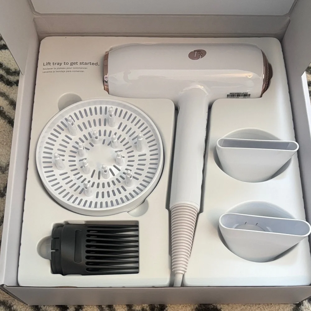 T3 StyleMax Hair Dryer in White and Rose Gold - Picture 2 of 3